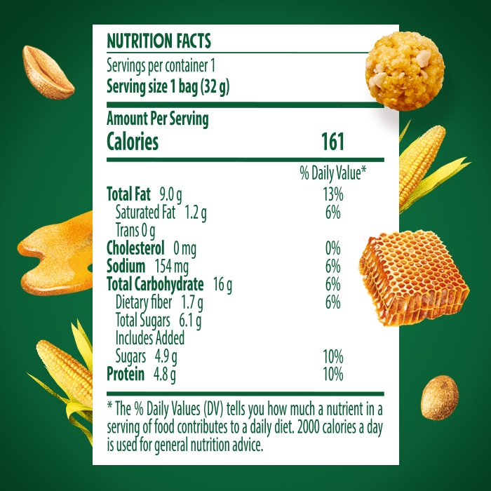 Good Calories Crispy Balls Cornflakes & Peanuts, No Palm Oil & Glucose, Fructose Syrup, and Perfect for Breakfast - 32g