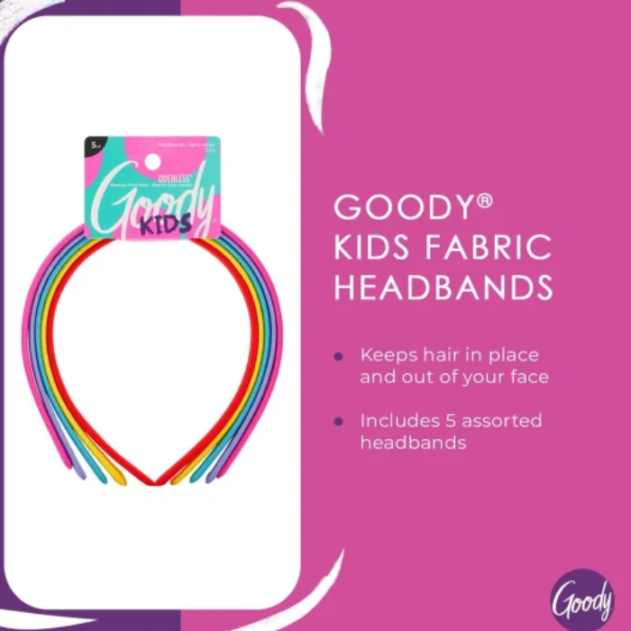 Goody Girls Classics Fabric Head Band 5 Count