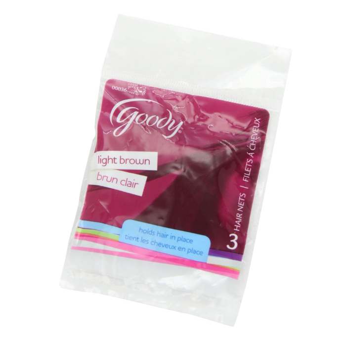 Goody Styling Essentials Hair Net Light Brown 3 Count