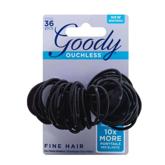 Goody  With Ouchless Black 2mm Elastics 36 Count