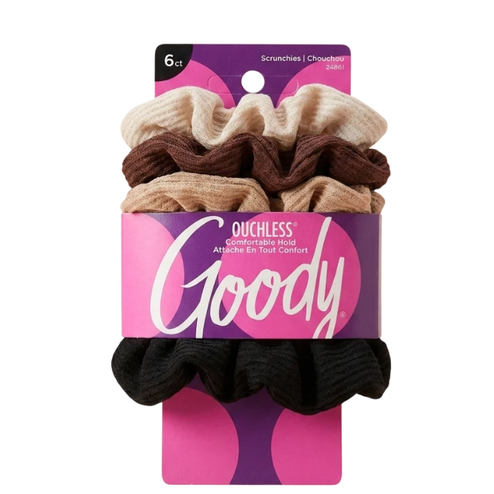Goody Women's Ouchless Waffle Scrunchies 6's