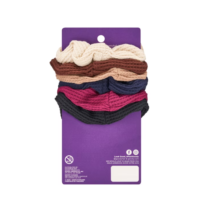 Goody Women's Ouchless Waffle Scrunchies 6's