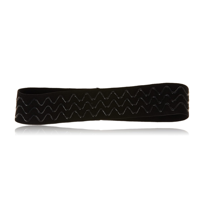 Goody Women Slide Proof Triple Wave Head Wrap Black