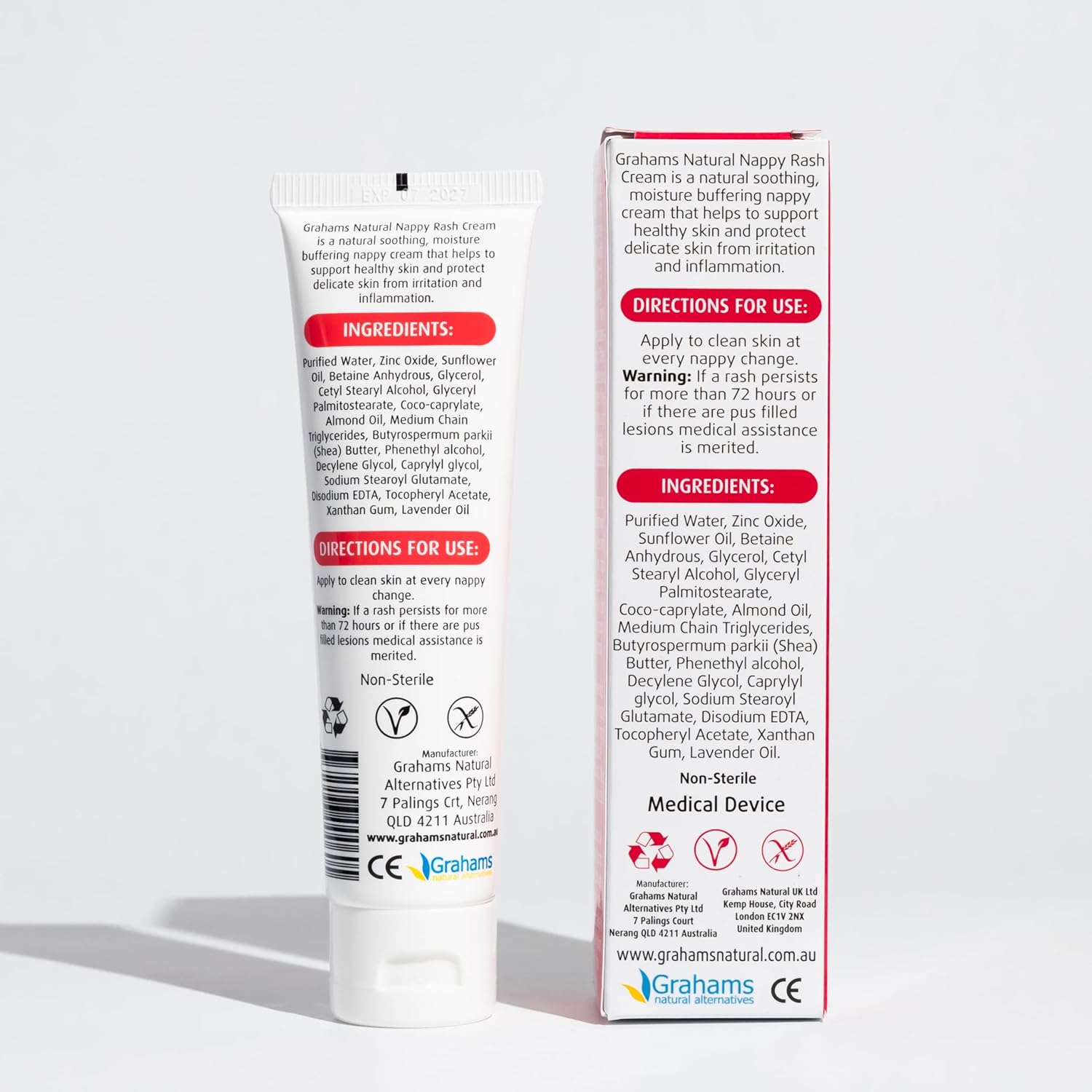 Grahams Natural Baby Nappy Rash Cream 100ml