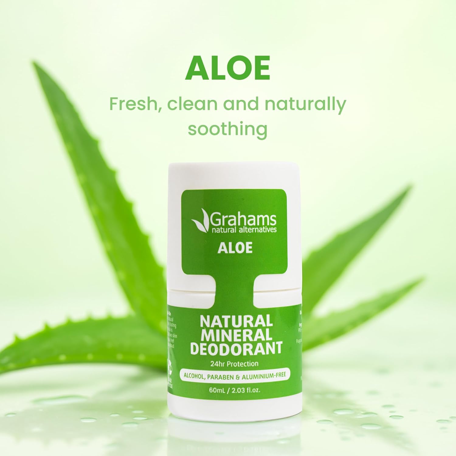 Grahams Natural Mineral Deodorant Aloe 65ml