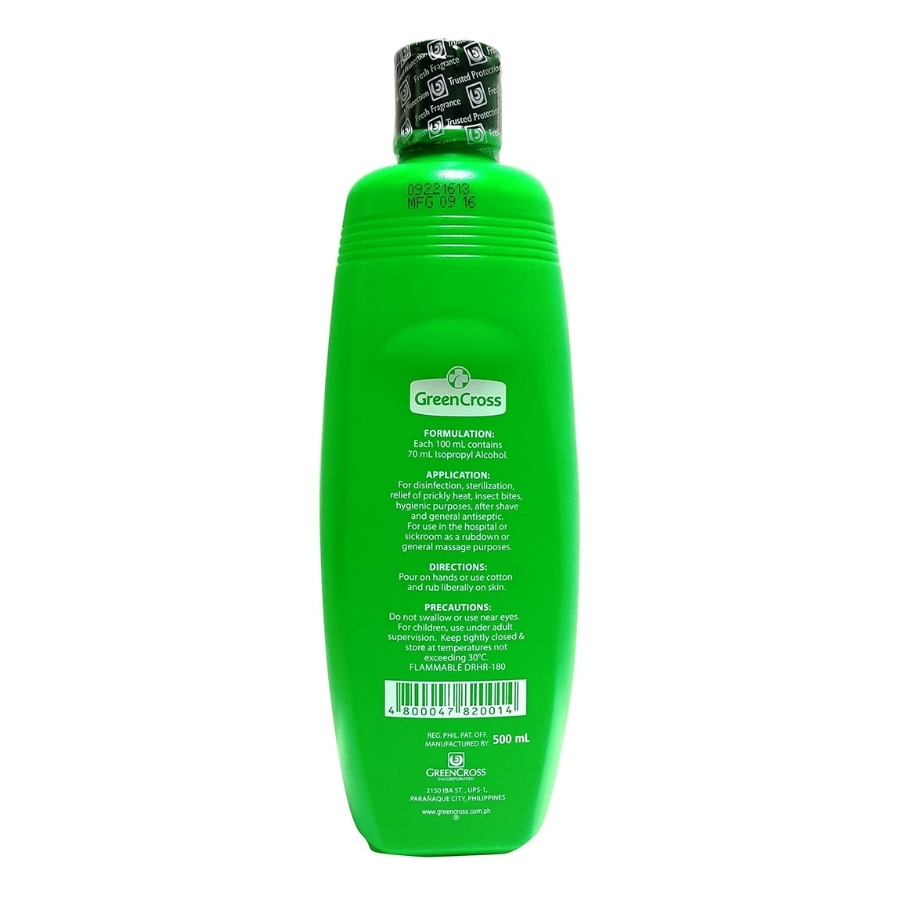 Green Cross Isopropyl 70% Alcohol 500 ml