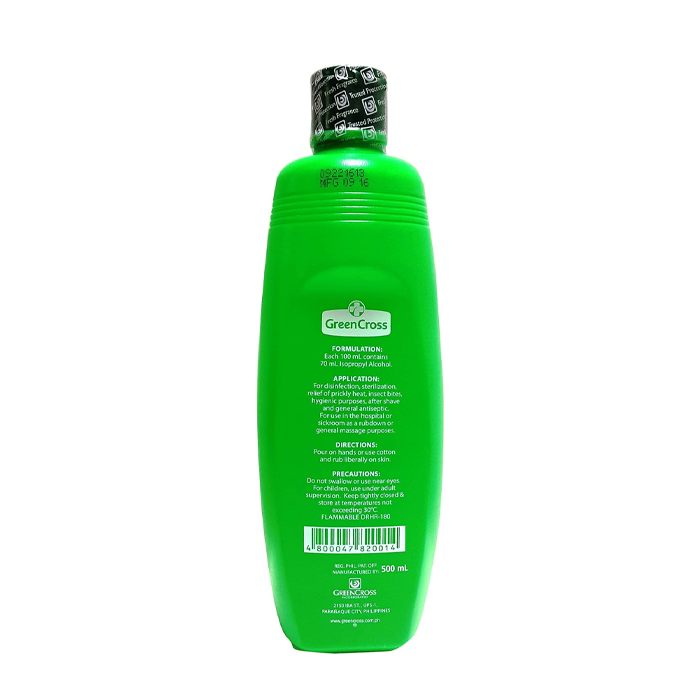Green Cross Isopropyl 70% Alcohol, 500ml