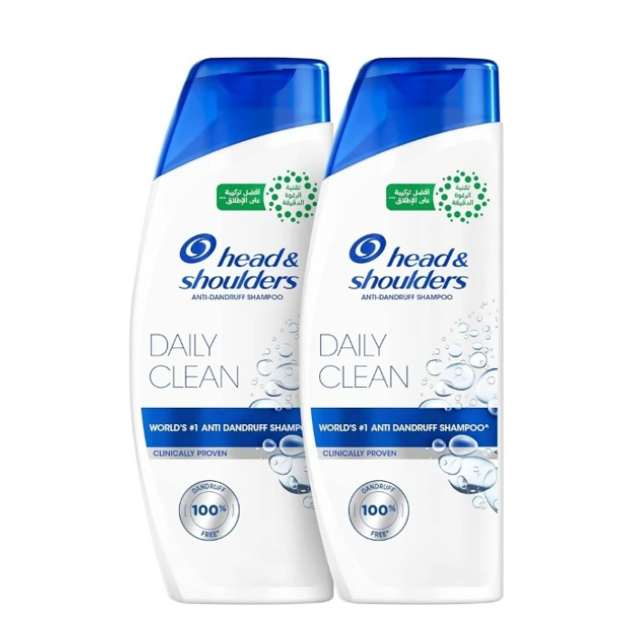 Head & Shoulders Daily Clean Anti-Dandruff Shampoo, 375ml Pack of 2