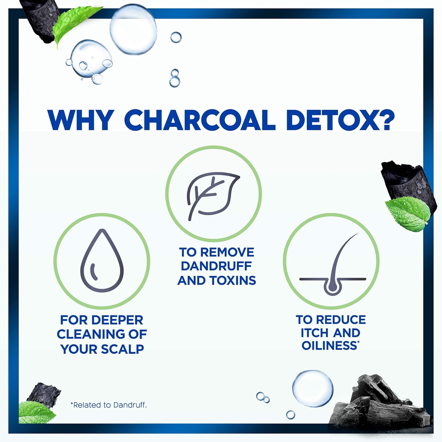 Head & Shoulders Oxygenated Charcoal Detox Shampoo, 375ml Pack of 2