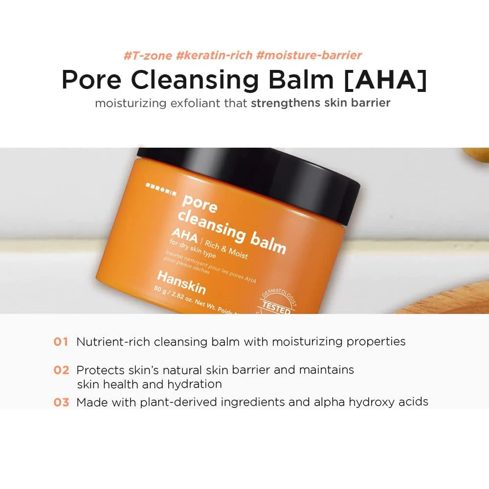 Hanskin Pore Cleansing Balm AHA Rich & Moist 80g