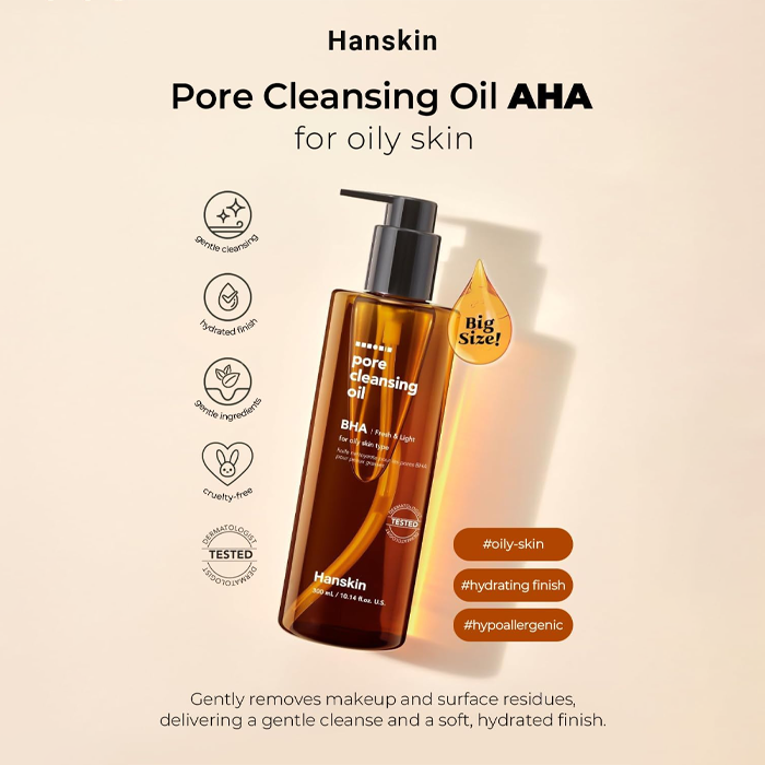 Hanskin Pore Cleansing Oil BHA Fresh & Light 300ml