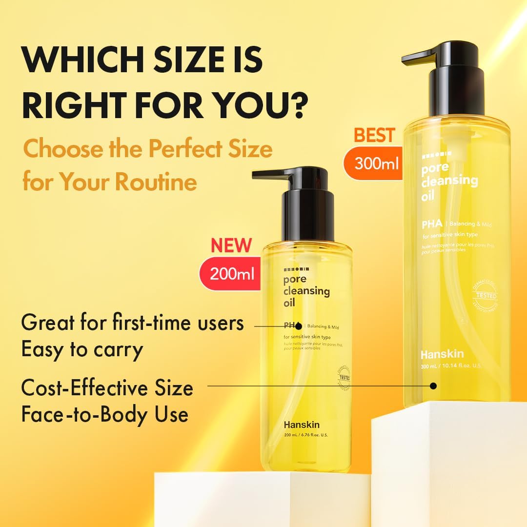 Hanskin Pore Cleansing Oil PHA Balancing & Mild 300ml