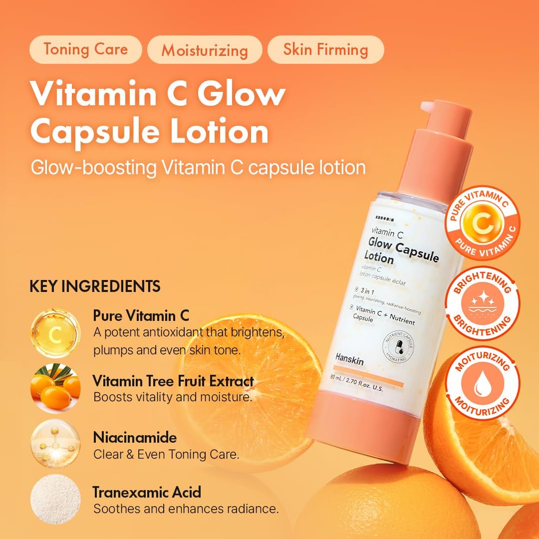 Hanskin Vitamin C Glow Capsule Lotion 80ml