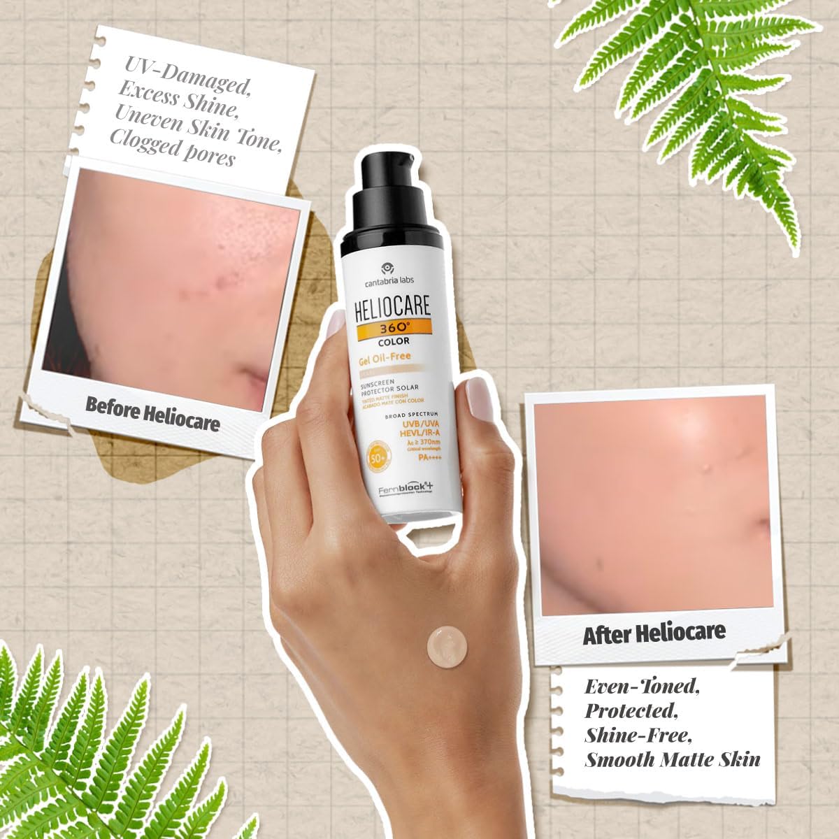 Heliocare 360 Color Beige SPF50 Oil-Free Gel 50ml