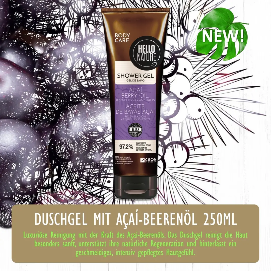 Hello Nature Acai-Berry Oil Shower Gel 250ml