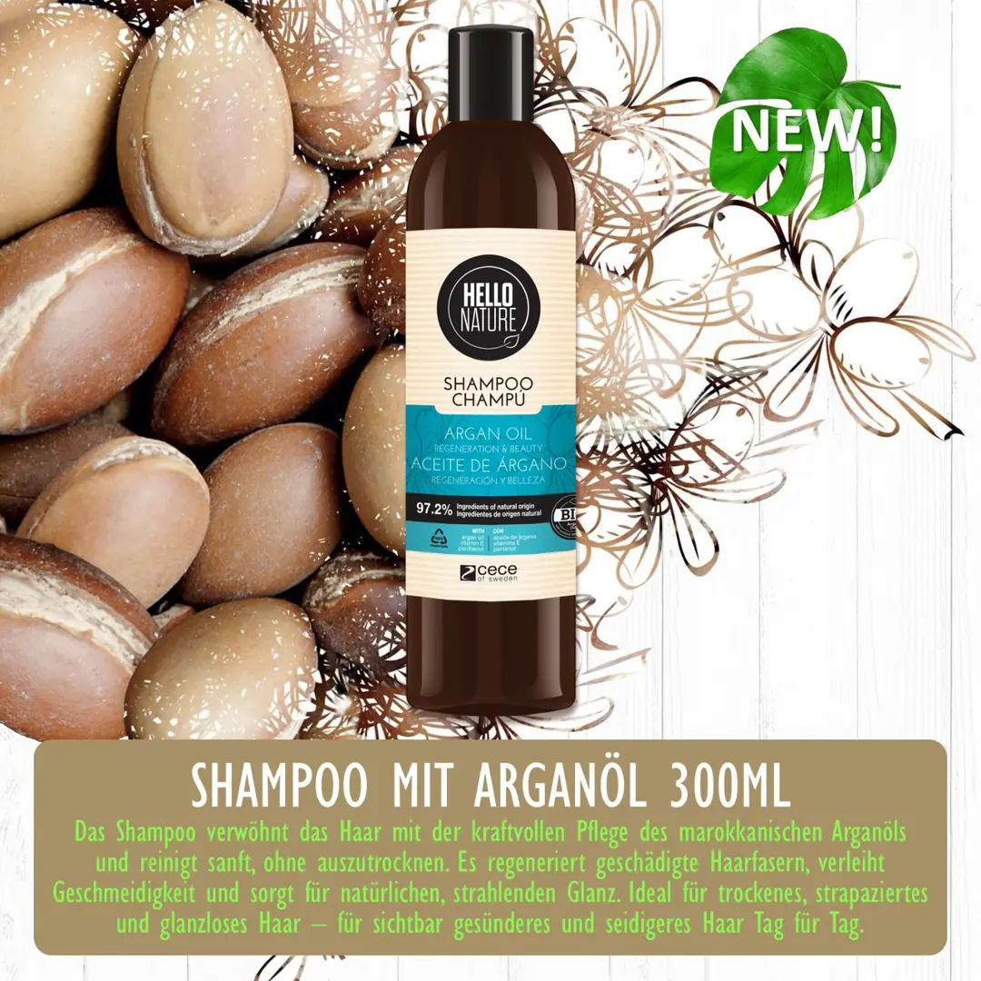 Hello Nature Argan Oil Shampoo 300ml