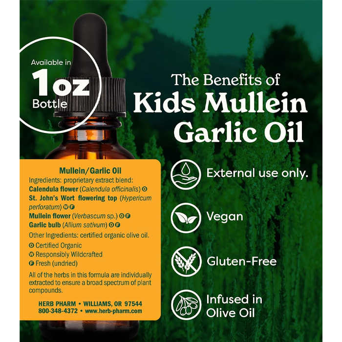 Herb Pharm Kids Ear Oil Mullein/Garlic