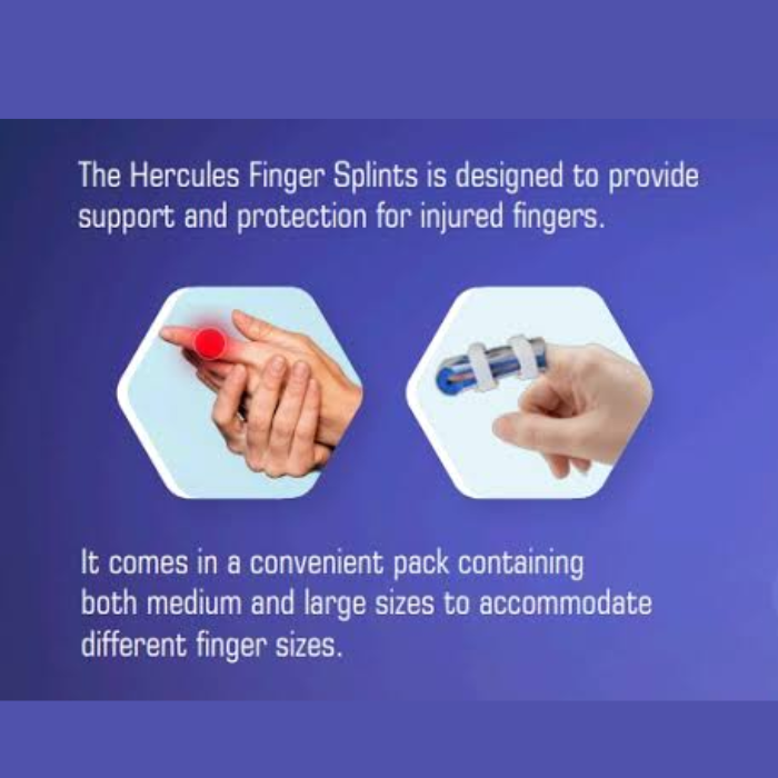 Hercules Supports Finger Splint Two Sided Medium and Large HS 305FS 2s