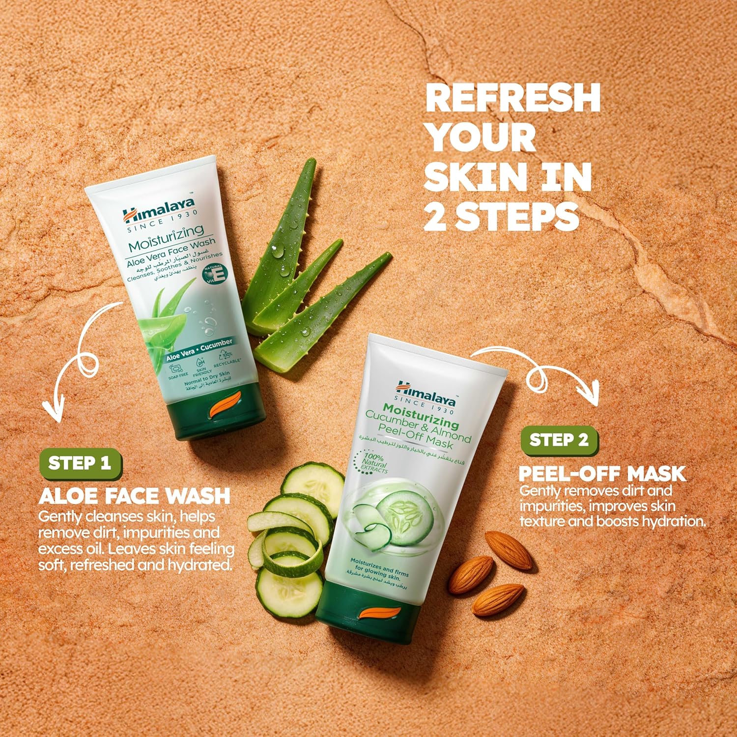 Himalaya Aloe Vera Moisturizing Face Wash 150ml, Pack of 2