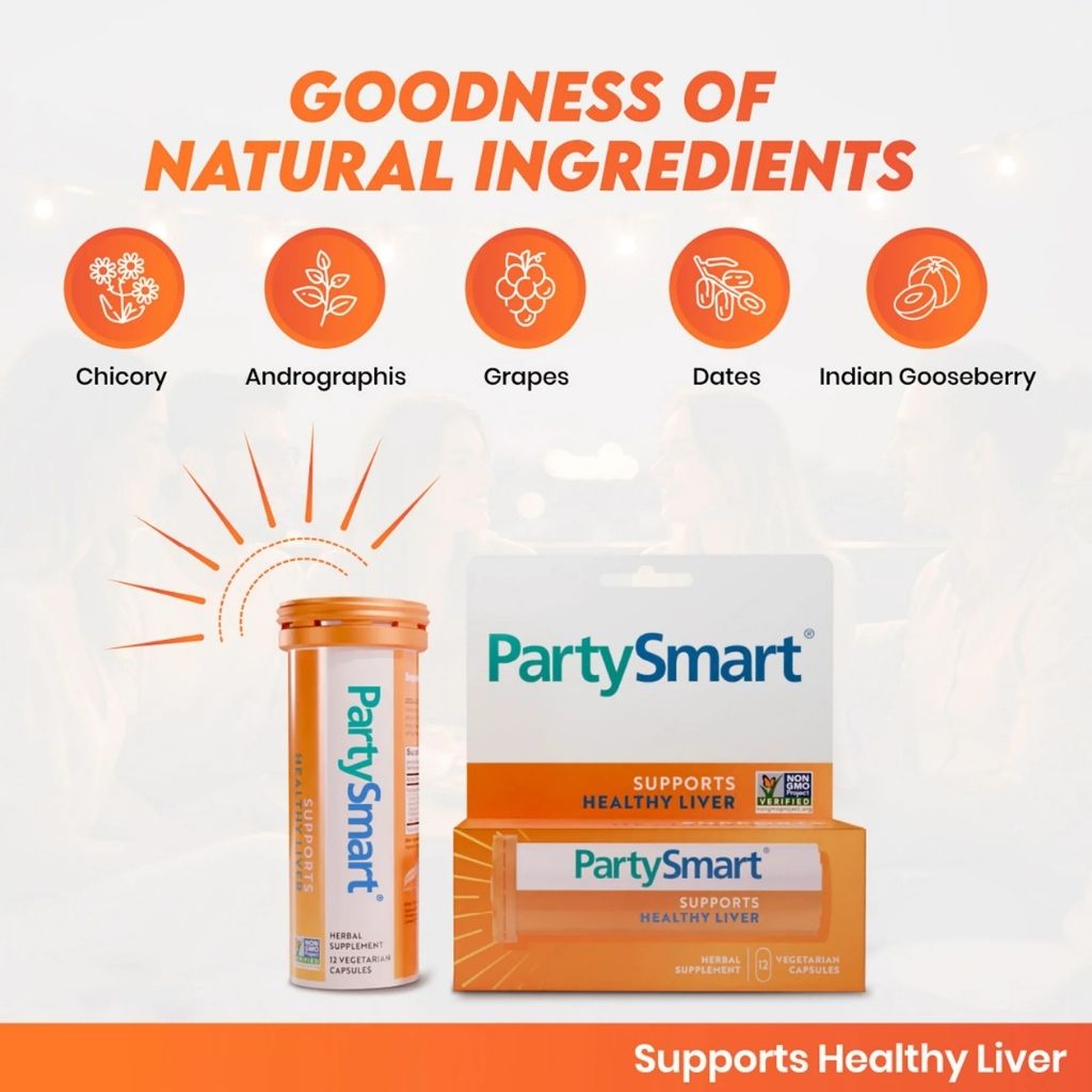Himalaya PartySmart Vegetarian Capsules 12s