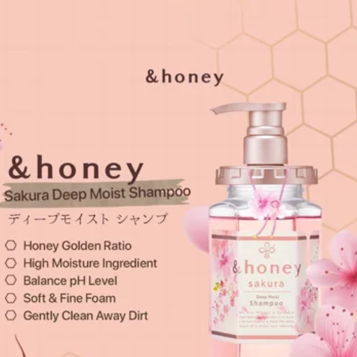 &Honey Deep Moist Sakura Shampoo Step 1.0 440ml