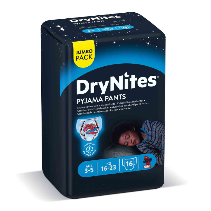 Huggies Drynites Pyjama Pants 3-5YR Boy 16s JUMBO