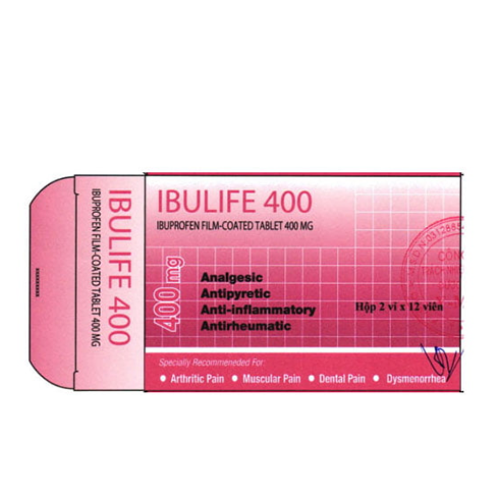 Ibulife 400mg Tablet 24's (12s Blister X 2)