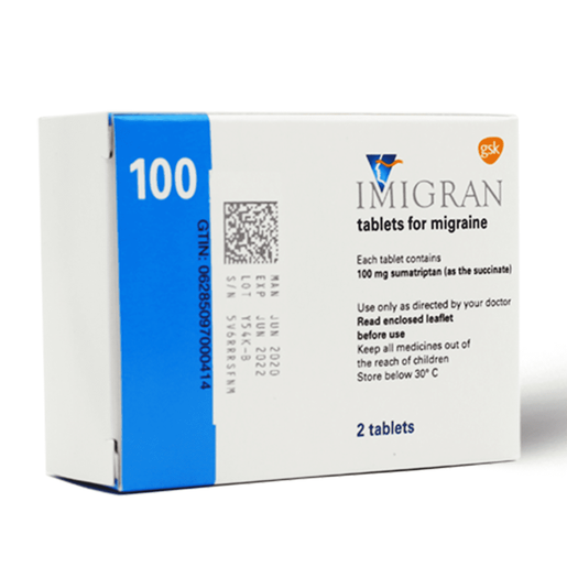Imigran 100mg Tablet 2s