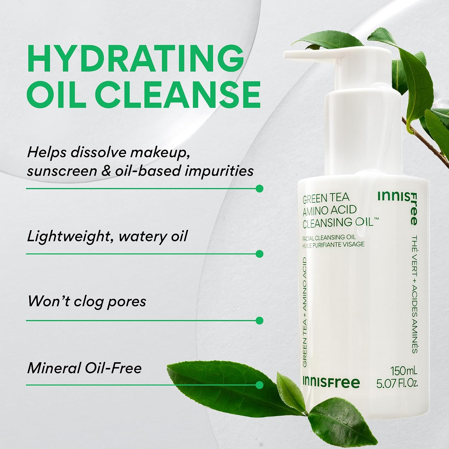 Innisfree Green Tea Amino Acid Cleansing Oil 150ML 684192