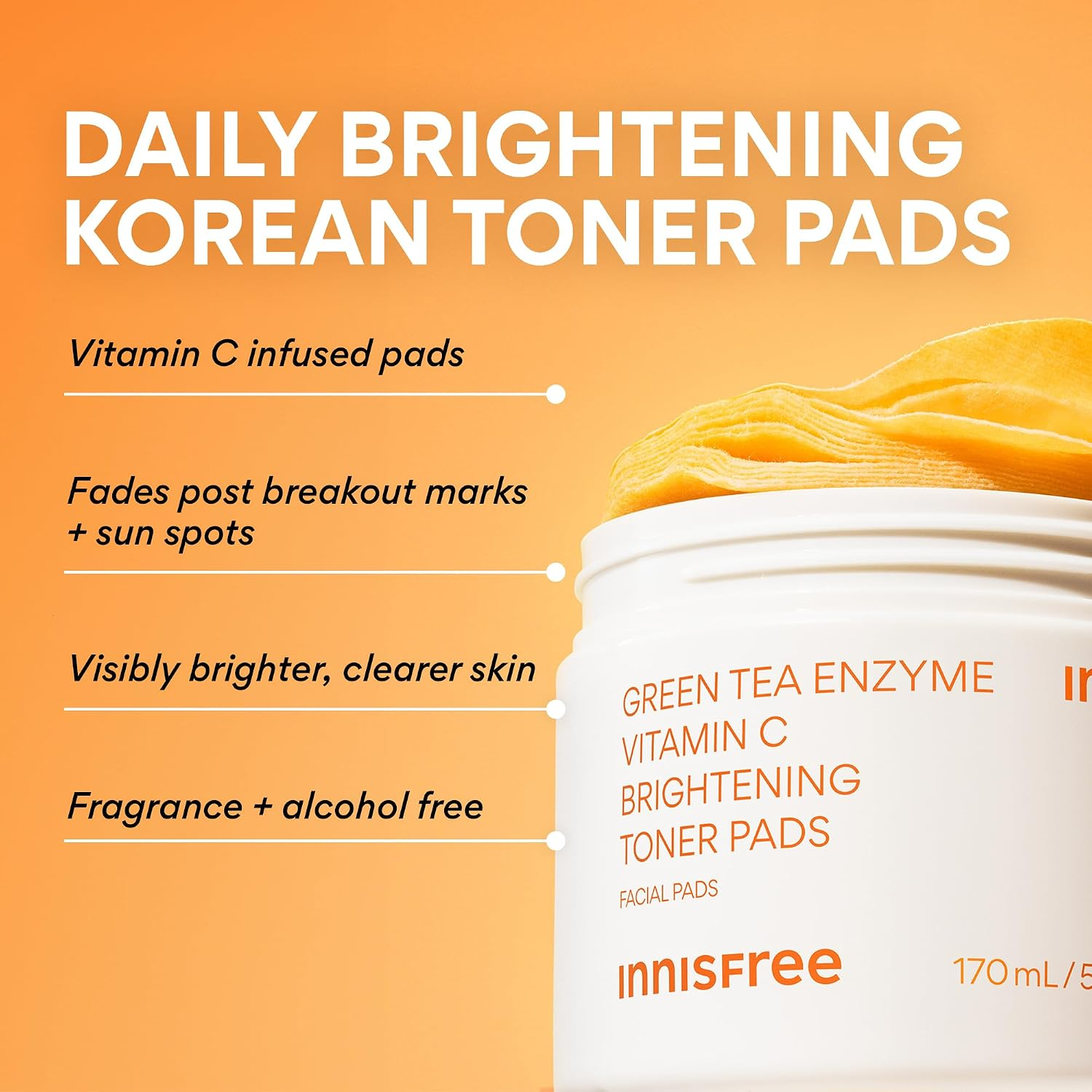 Innisfree Green Tea Enzyme Vitamin C Toner Pad 60s 699813