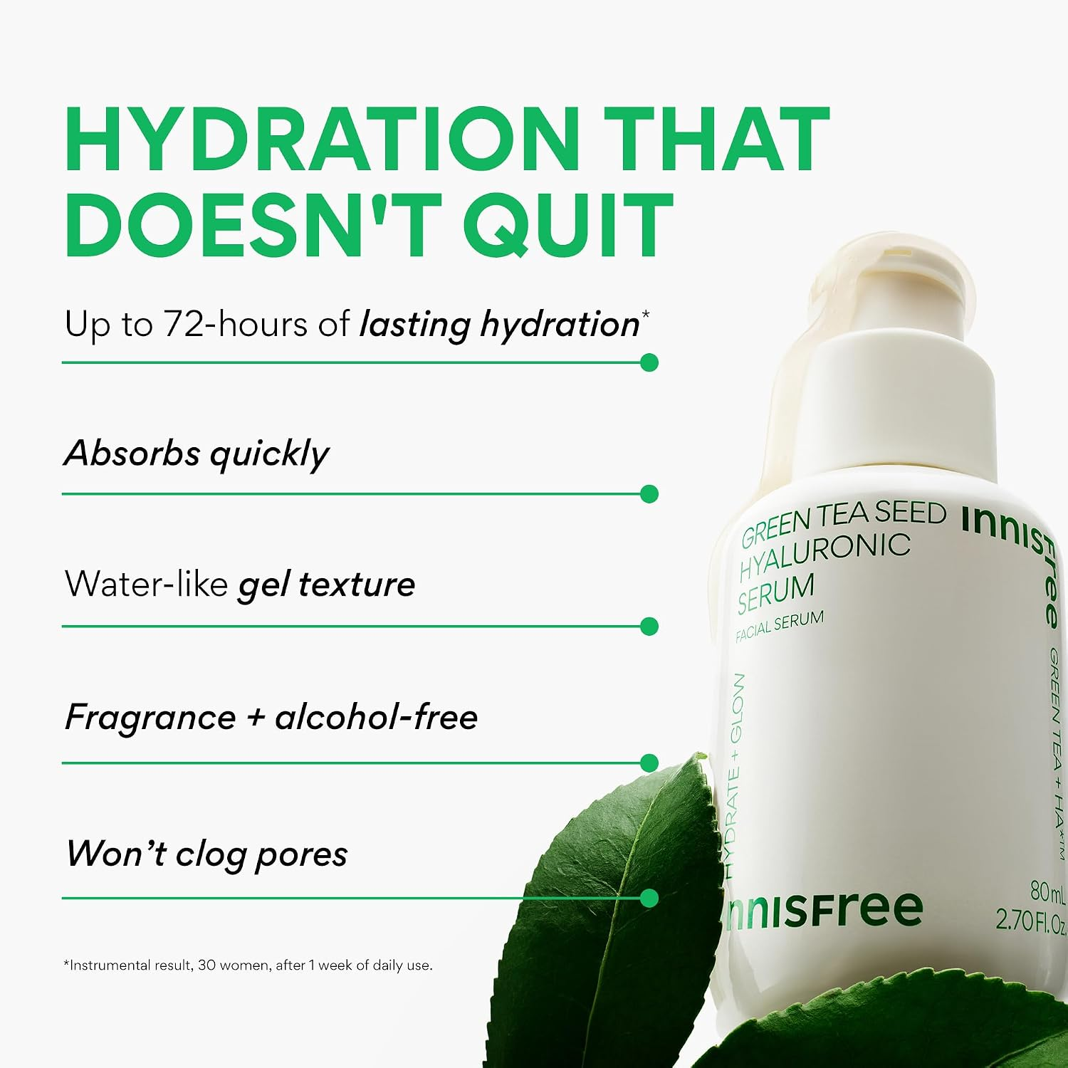 Innisfree Green Tea Seed Hyaluronic Facial Serum 80ML 685519
