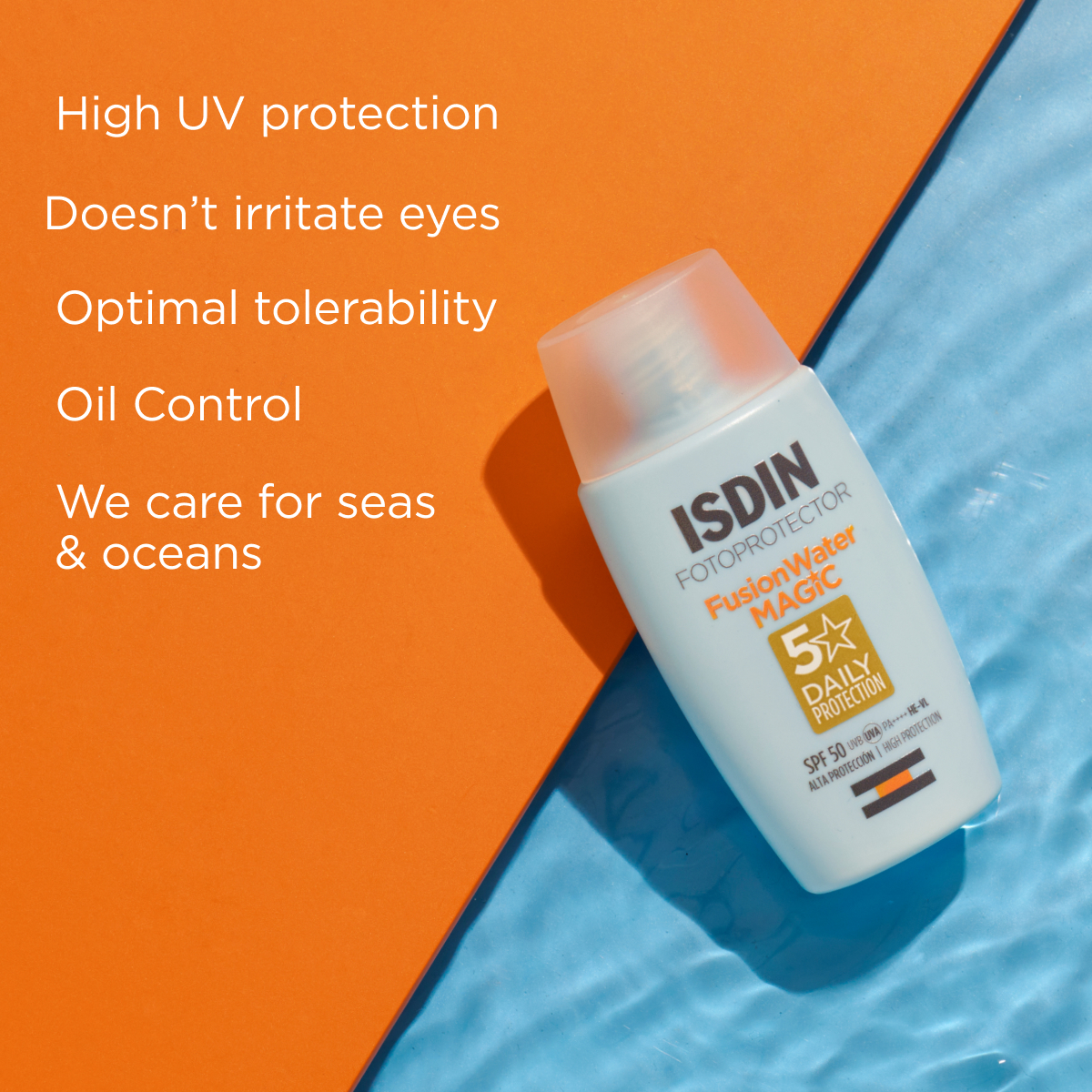 Isdin Fotoprotector (SPF50) Fusion Water Magic 1+1 Free Promo