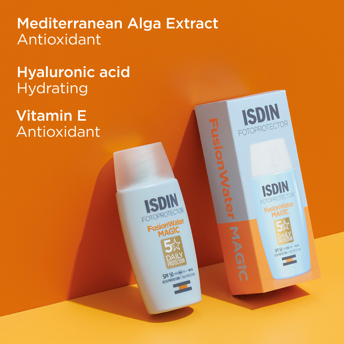 Isdin Fotoprotector (SPF50) Fusion Water Magic 1+1 Free Promo