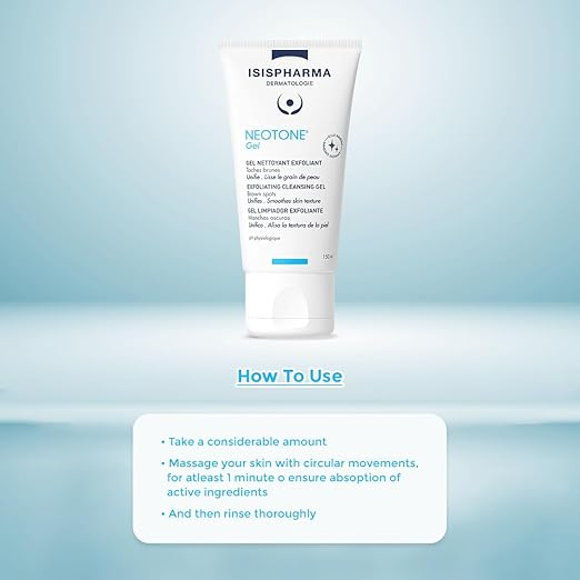 Isis Neotone Exfoliating Cleansing Gel, Reduces Brown Spots and Evens Skin Tone, 150ml