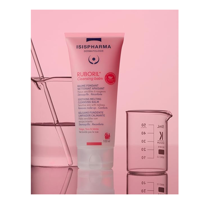 Isis Ruboril Soothing Melting Cleansing Balm, Gentle Makeup Remover and Redness-Relief, 100ml
