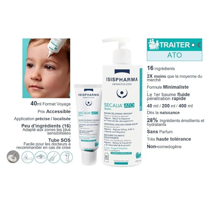 Isis Secalia Ato Soothing Lipid-Restoring Balm, Intensive Moisturizer for Dry and Atopy-Prone Skin, 40ml