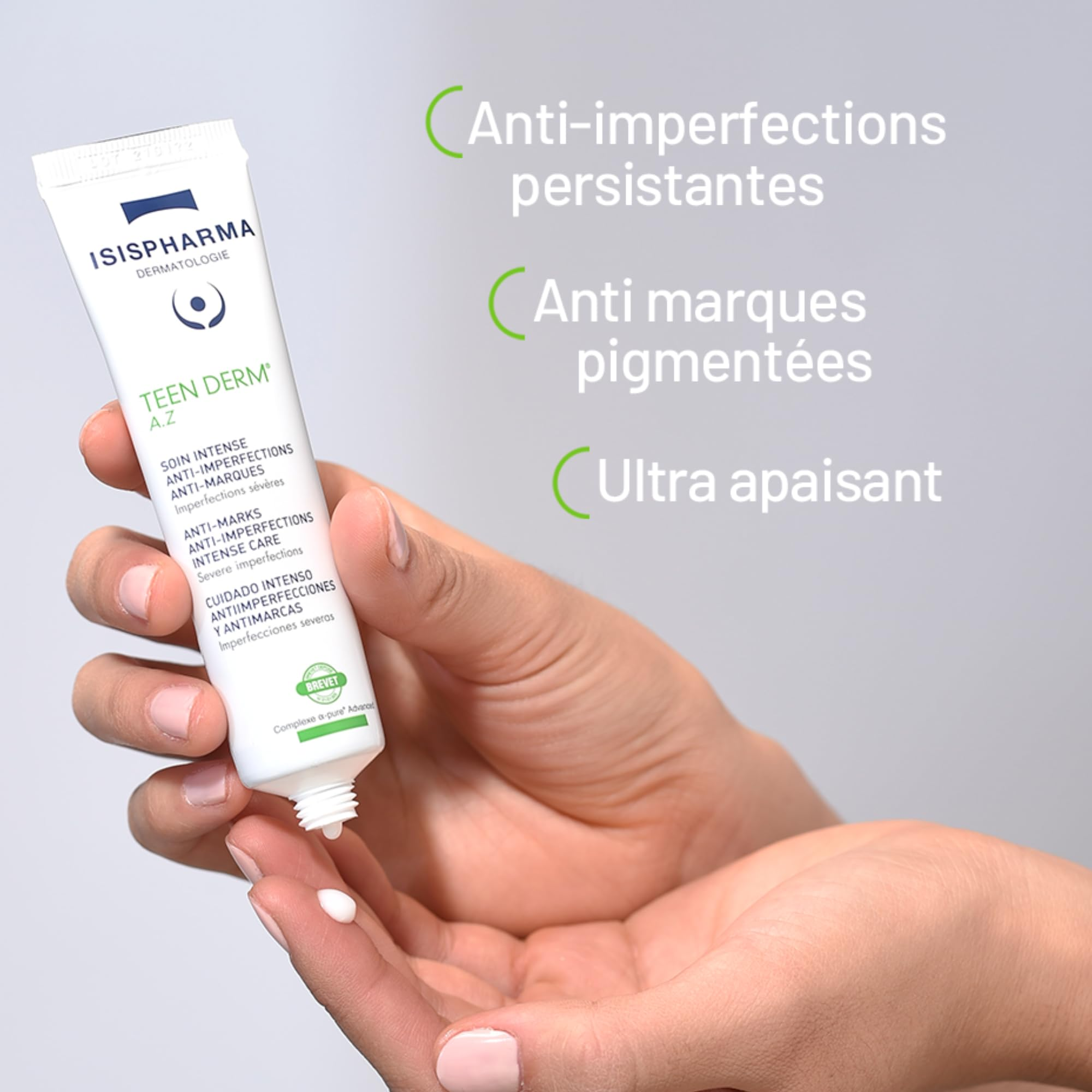 Isispharma Teen Derm A.Z Anti-Imperfections Intense Care, Anti-Blemish and Anti-Mark Treatment, 30ml