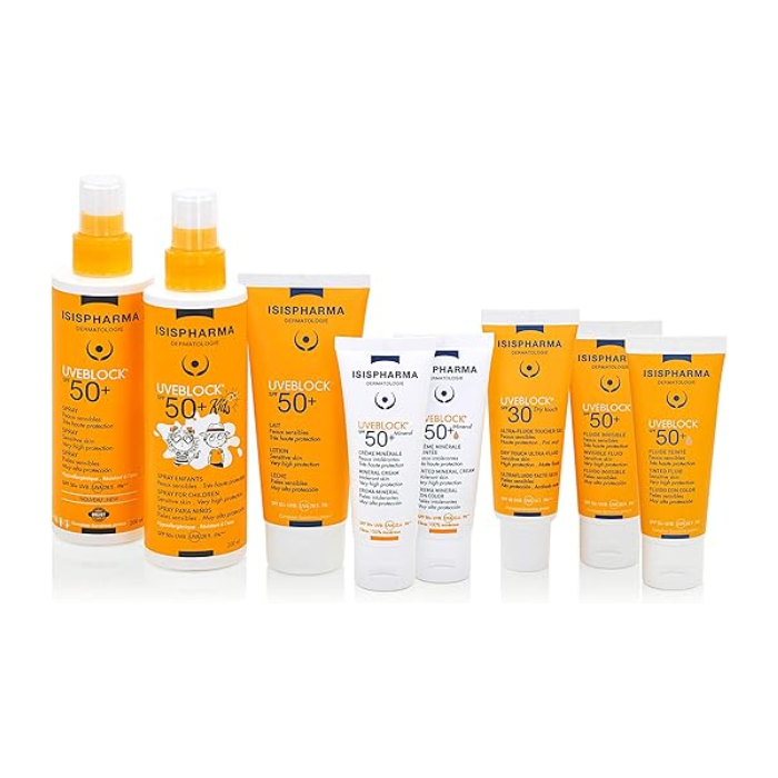 Isis UVE Block (SPF50+) Fluid Invisible Spray, Broad-Spectrum Sunscreen for Face and Body, 150ml