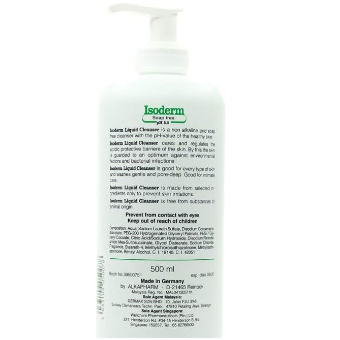 Isoderm Soap Free Cleanser 500 ml