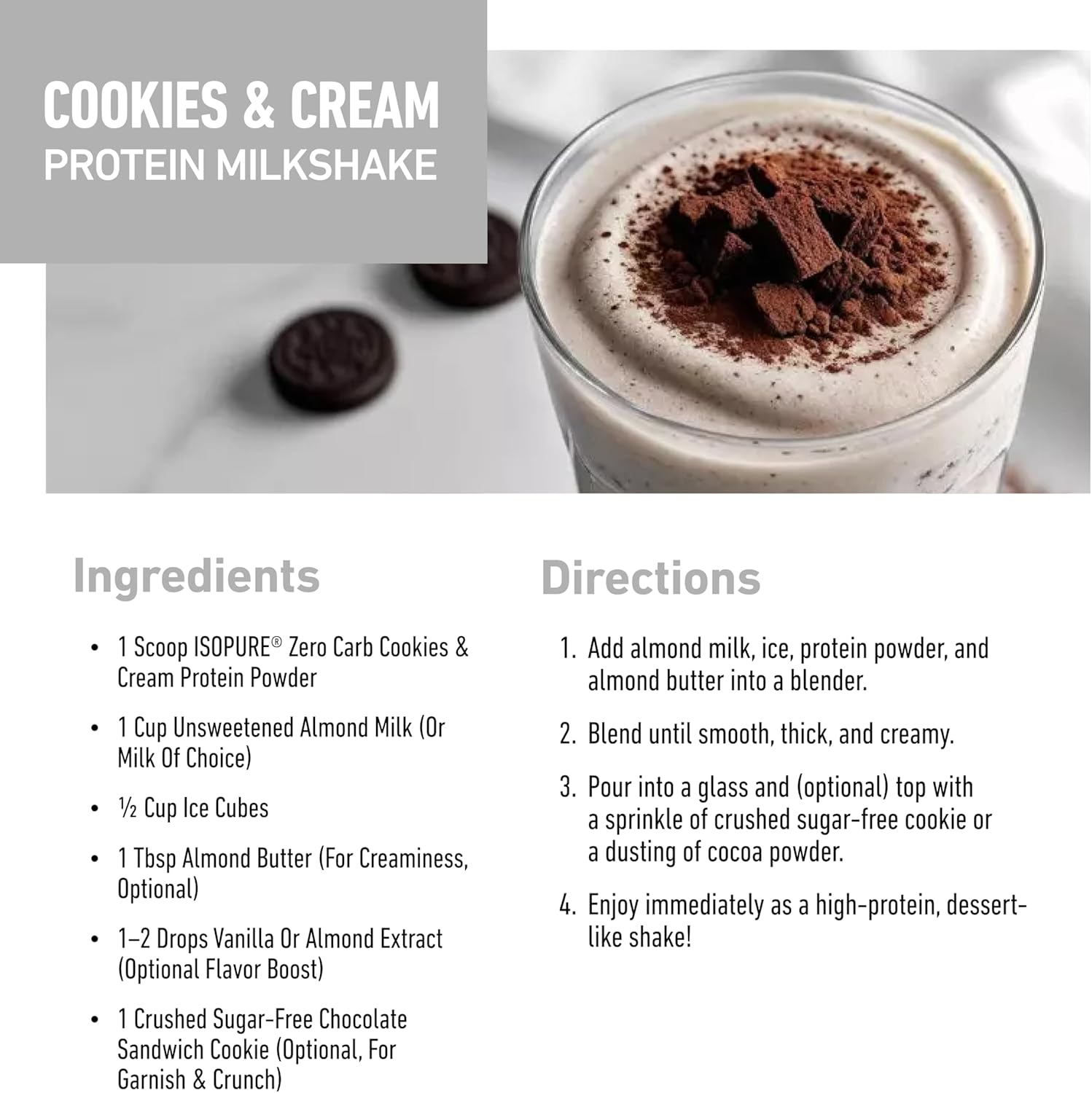 Isopure Zero Carb Cookies 3 lb