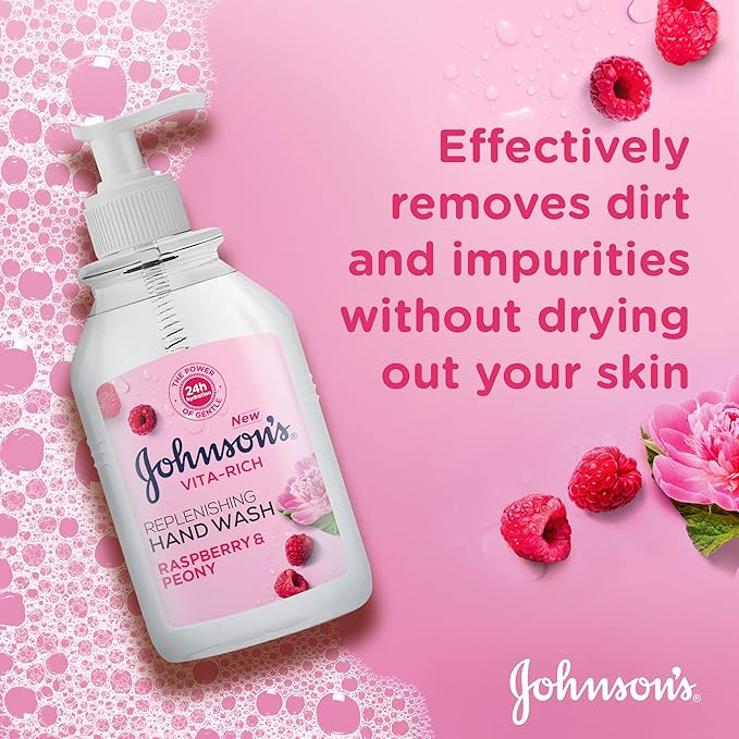 Johnson & Johnson Vita-Rich Replenishing Raspberry Hand Wash 300ml