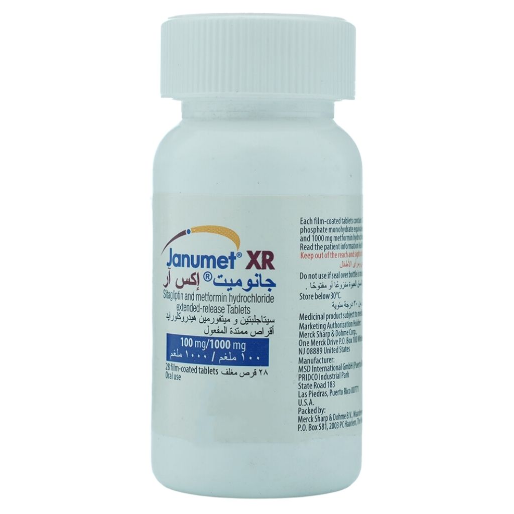 Janumet XR 100mg/1000mg Extended Release Tablet 28s