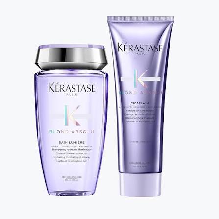 Kerastase Blond Absolu Bain Ultra-Violet, Purple Shampoo for Blonde, Bleached and Highlighted Hair - 250ml
