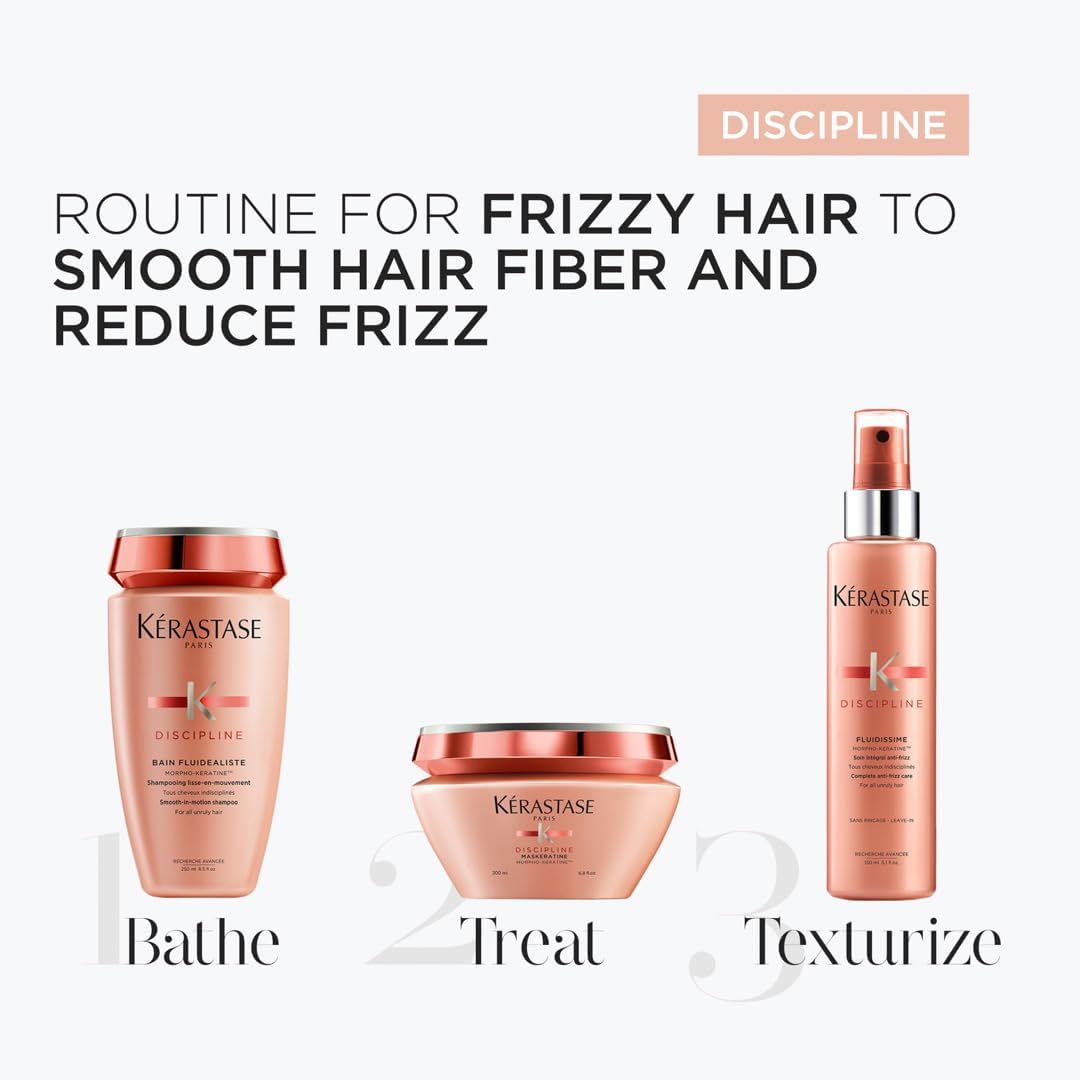 Kerastase Discipline Bain Fluidealiste Shampoo, Smoothing Cleanser for Frizz-Prone Hair - 250ml