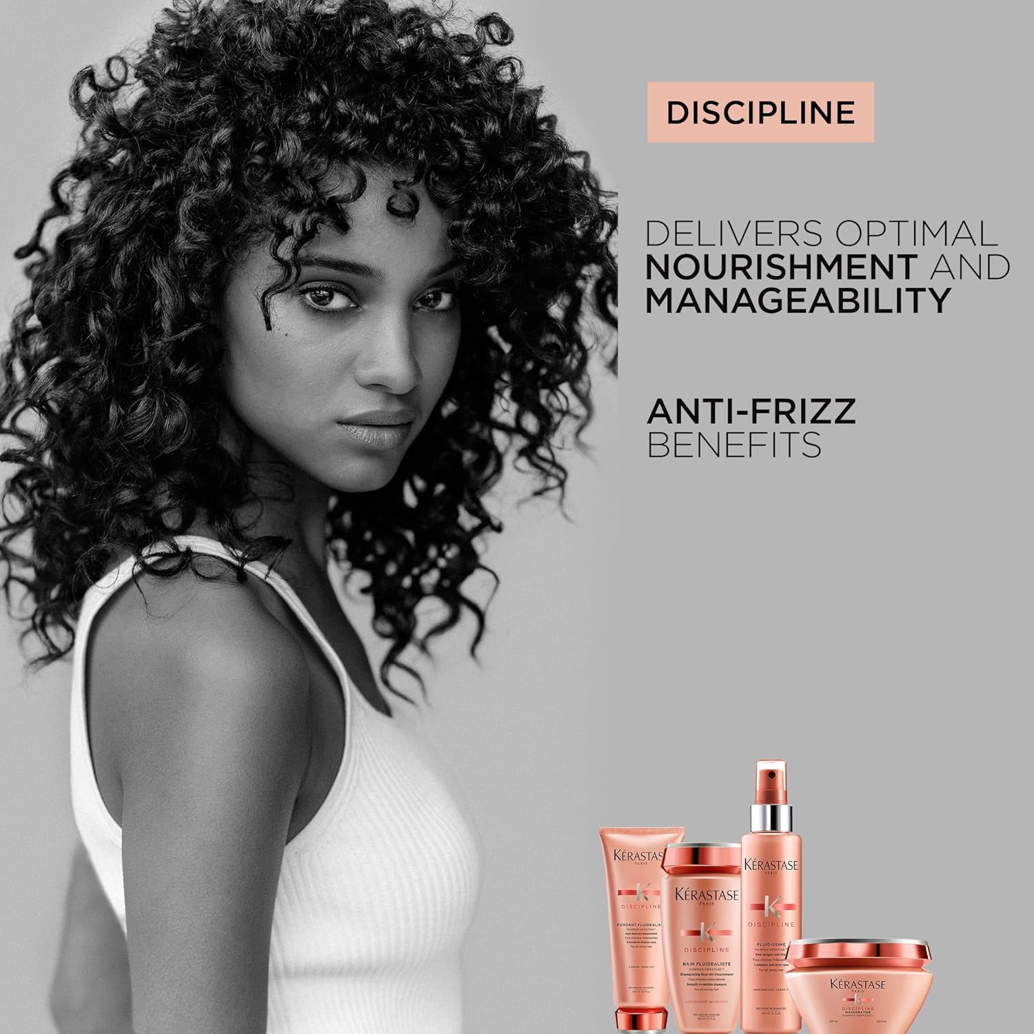 Kerastase Discipline Fondant Fluidealiste Conditioner, Smoothing Care for Frizz Control and Lasting Shine - 200ml