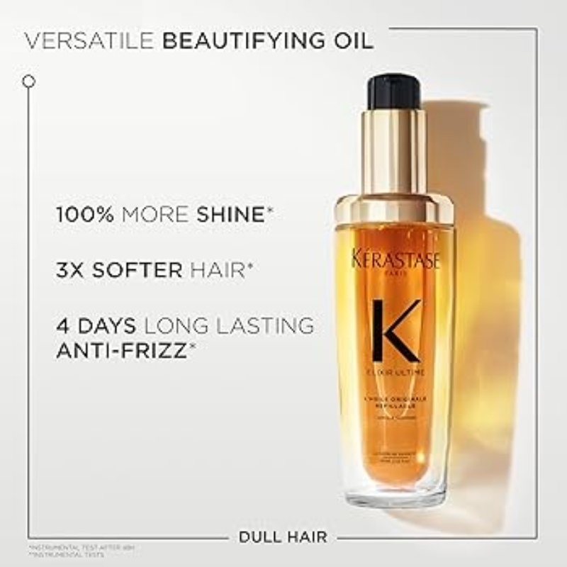 Kerastase Elixir Ultime Hair Oil, Versatile Leave-In Oil for Shine, Anti-Frizz & Nourishment - 75ml