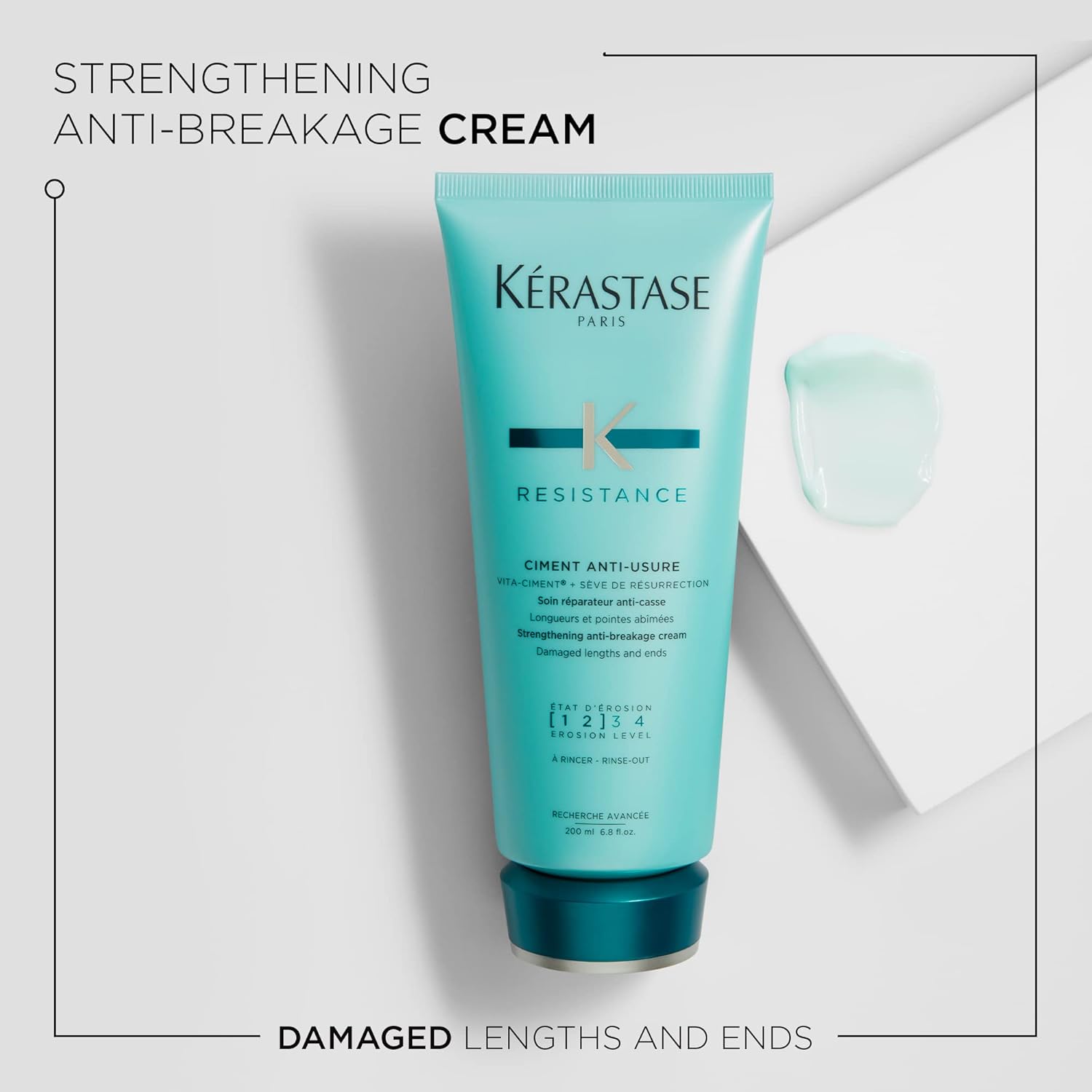 Kerastase Resistance Ciment Anti-Usure, Repairing Anti-Breakage Cream for Damaged and Weak Hair - 200ml