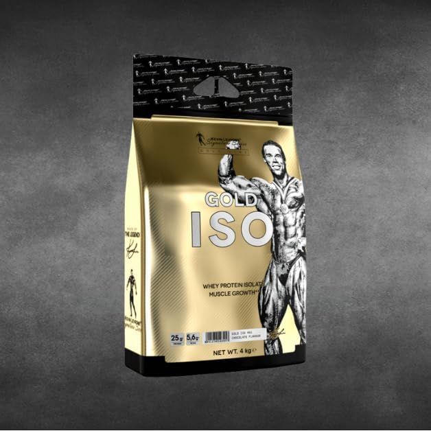 Kevin Levrone Gold Iso Whey Protein Chocolate, Pure Whey Isolate Powder for Muscle Growth and Recovery - 4kg