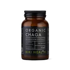 KIKI Health Organic Chaga Mushroom Powder, Beta-Glucan Wild-Harvested Extract, 50g
