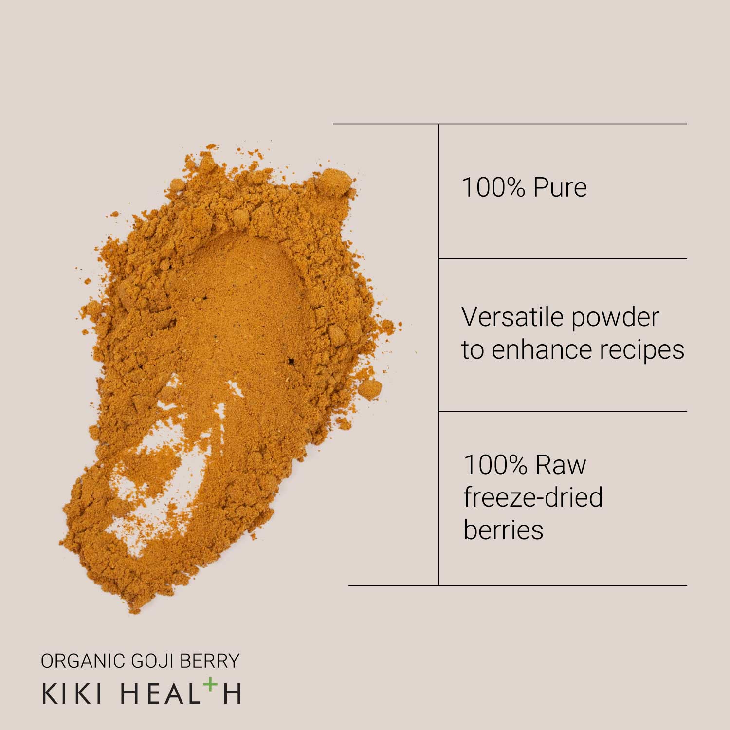 KIKI Health Organic Goji Berry Powder 70g